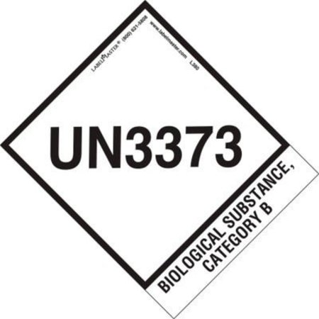 AMERICAN LABELMARK CO LabelMaster® "UN3373 Biological Substance Category B" Labels, 4"L x 4-3/4"W, White, Roll of 500 L380